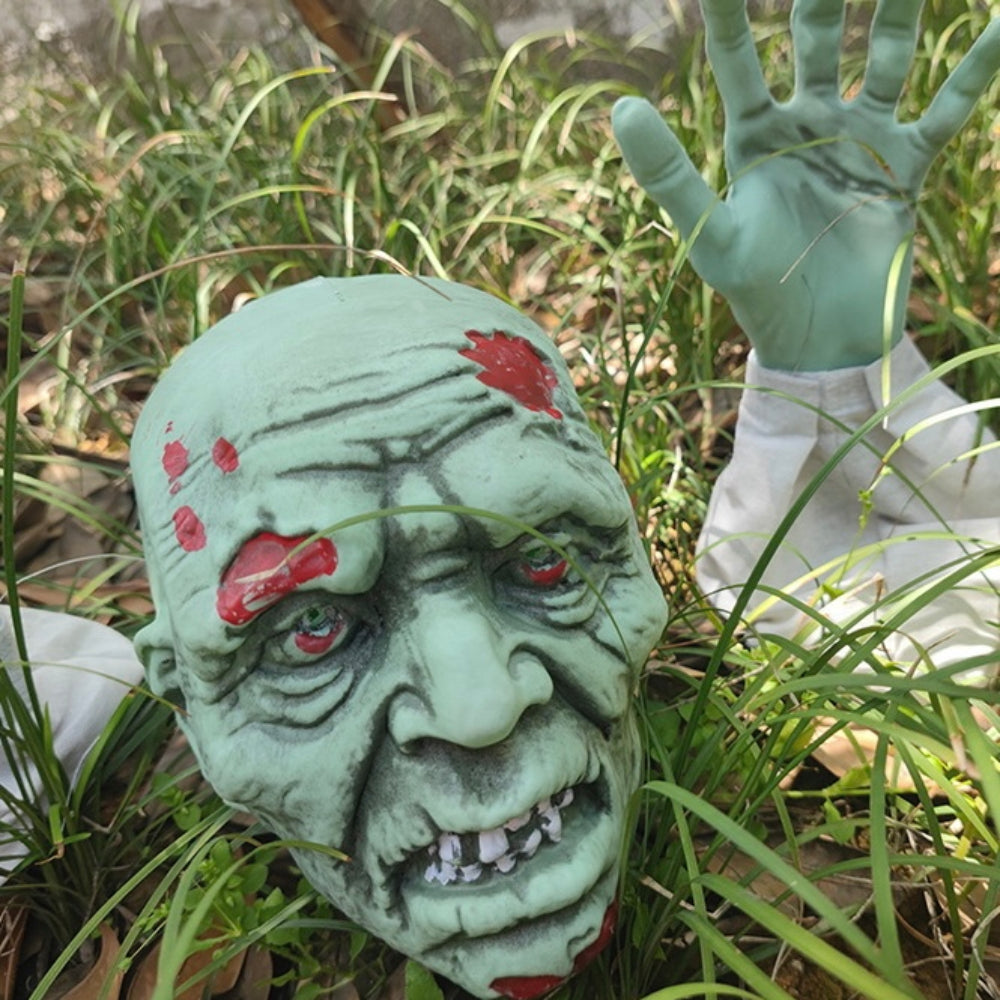 Cráneo artificial, cabeza de esqueleto, manos, adorno, regalo para fiesta temática de Halloween.