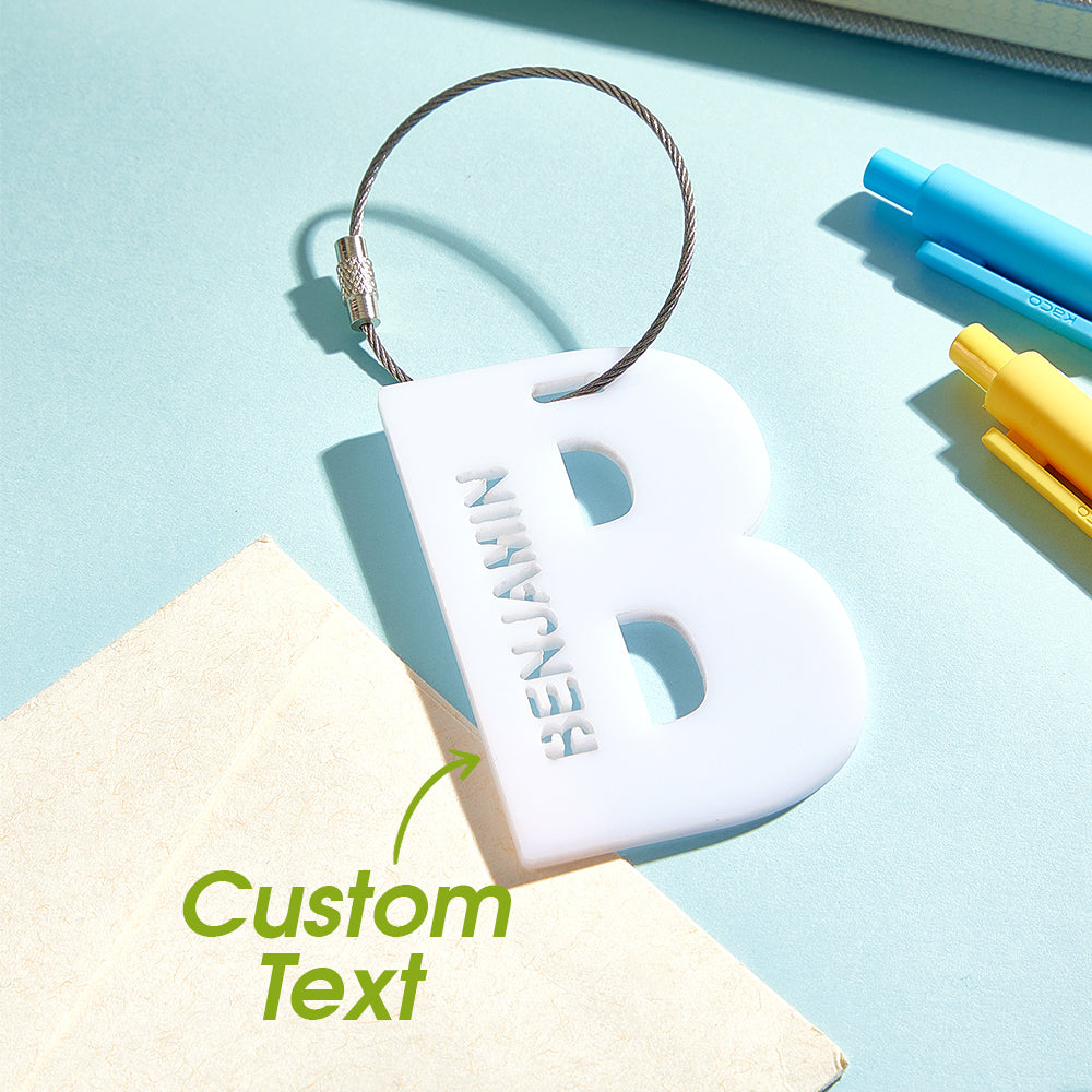 Personalized Acrylic Name Tag – Custom Backpack & Luggage Tag Back to School