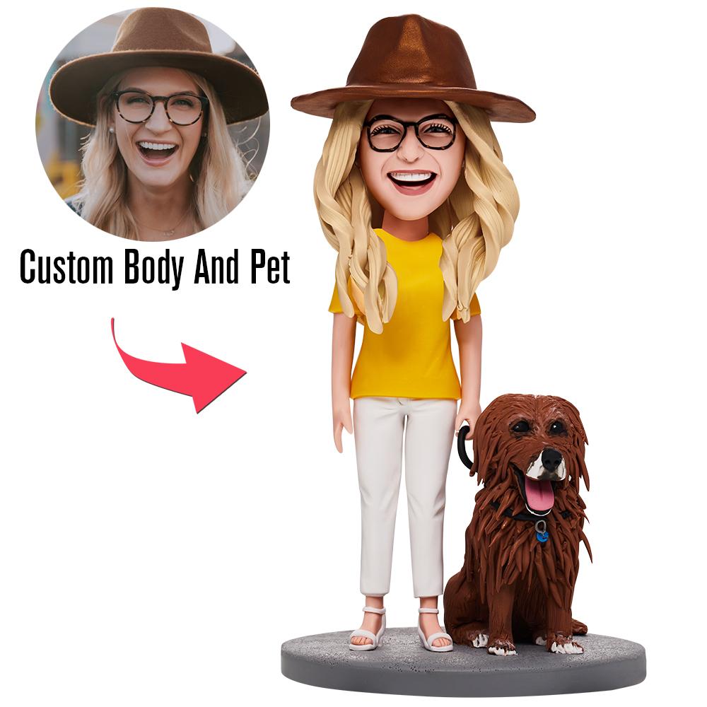 Fully Customizable Woman And Pet Custom
