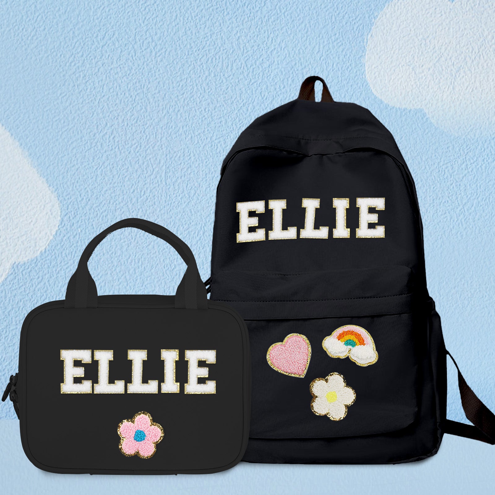 MadeMine personalized kids' backpack with custom name design, colorful school bag suitable for back-to-school use.