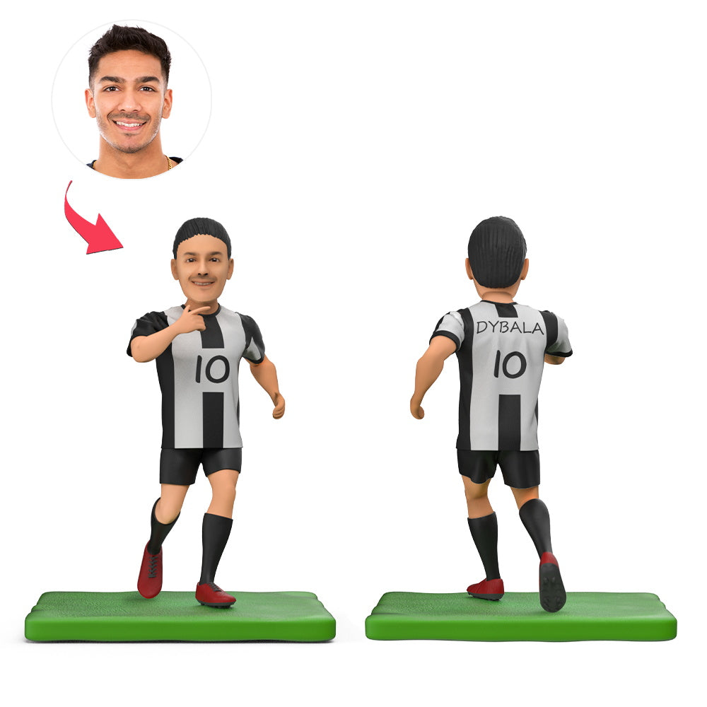 Soccer Stars Argentinië Dybala-shirt viert het scoren met een op maat gemaakte bobblehead met gegraveerde tekst