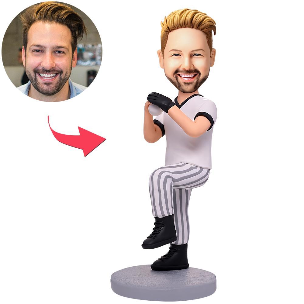 Figuras Bobblehead Personalizadas de Jugadores de Rugby con Texto Grabado