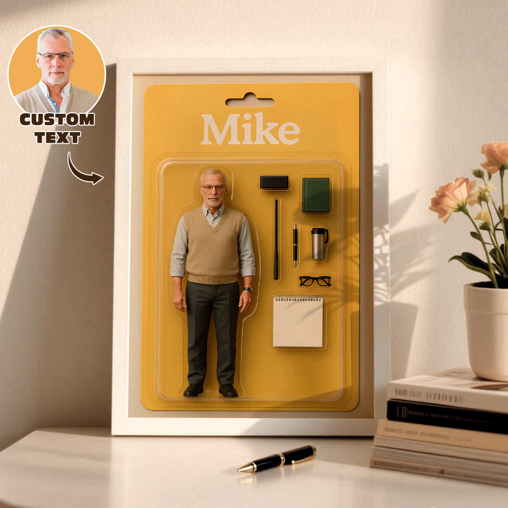 Fully Body Custom Action Figure Portraits | Personalized Toy Box Art | Custom Photo Frame Decorations