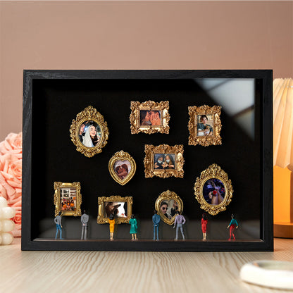 Miniature personalized couples gift in a black frame by MadeMine, perfect for Valentine's Day or anniversary celebrations.