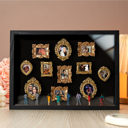 Personalized miniature museum gift in a black frame from MadeMine, perfect for couples on Valentine's Day or anniversaries.