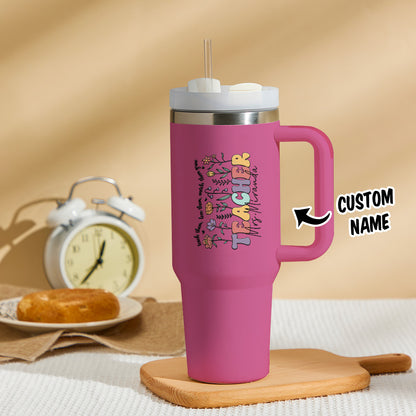 Personalized Teacher Tumbler – 40oz Custom Name Stainless Steel