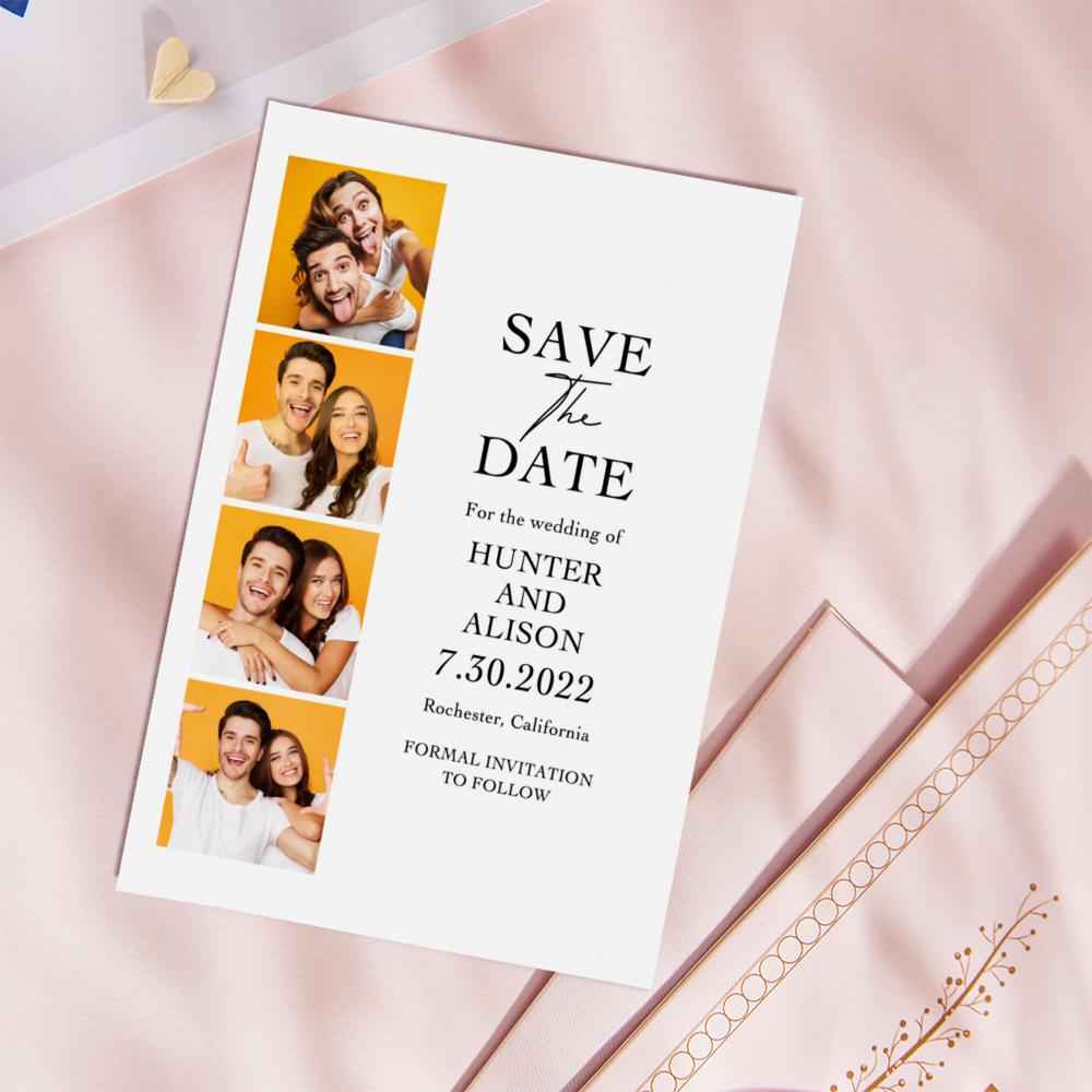Custom Save the Date Cards – Personalized Wedding Photo Cards | Unique Announcement Gift