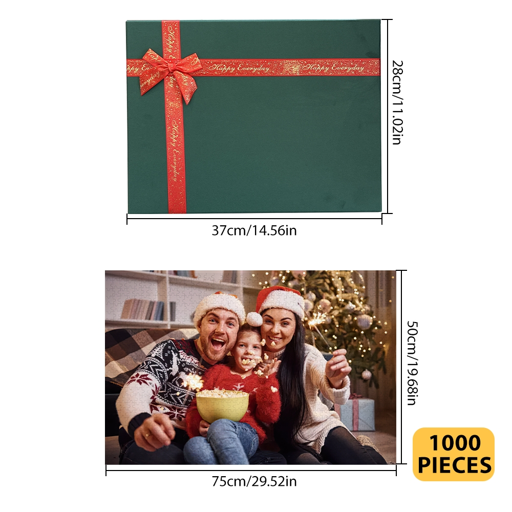 Calendario de Adviento con foto personalizado, rompecabezas navideño, rompecabezas de cuenta regresiva para Navidad, juguete
