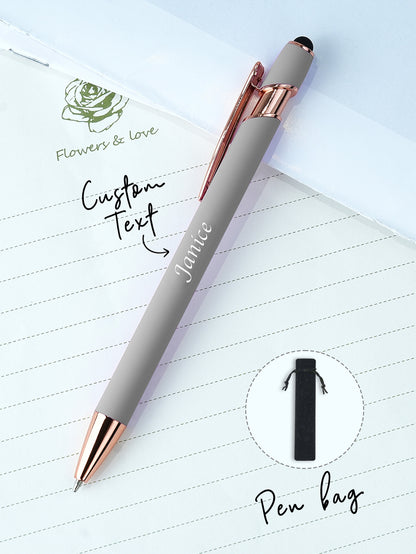 Custom Name Multifunction Ballpoint Pen with Drawstring Pouch Back to School Gift Birthday Gift Teacher