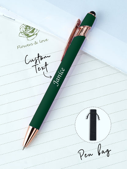 Custom Name Multifunction Ballpoint Pen with Drawstring Pouch Back to School Gift Birthday Gift Teacher