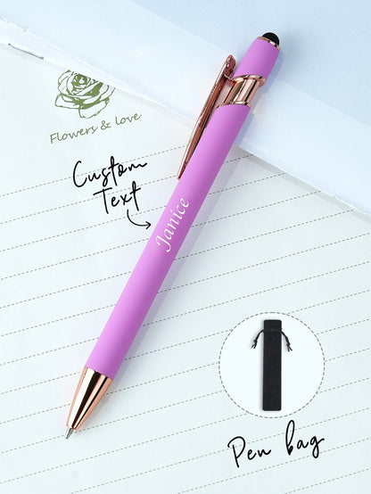 Custom Name Multifunction Ballpoint Pen with Drawstring Pouch Back to School Gift Birthday Gift Teacher