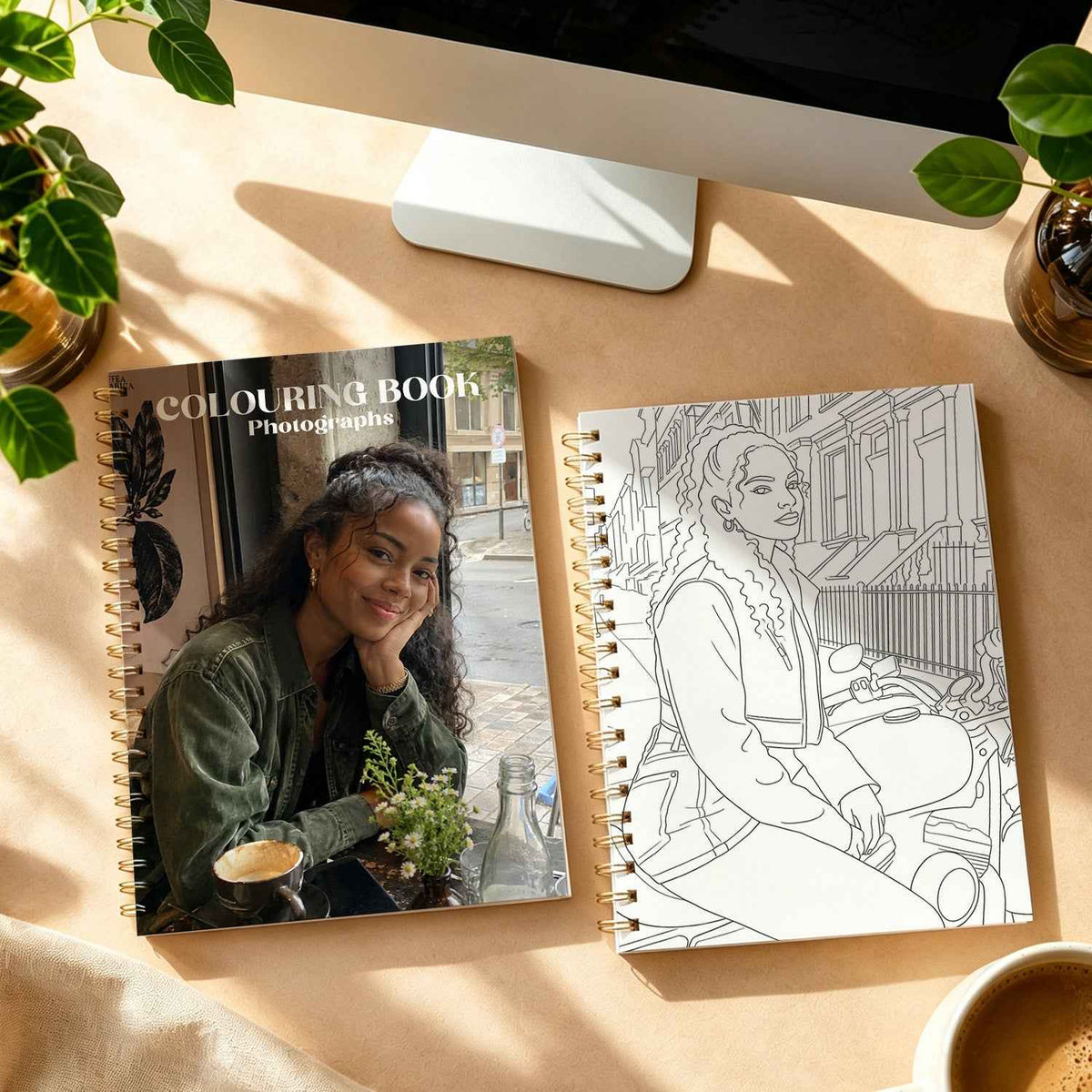 Personalized Halloween Photo Coloring Book – Custom Family & Pet Gift