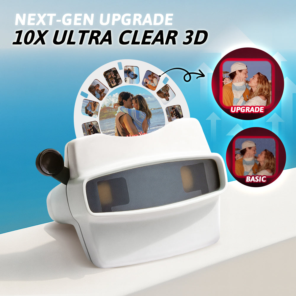 Custom 3D viewfinder with reel by MadeMine displaying a personalized photo viewer with clear, vibrant images.