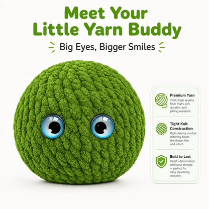 MadeMine crochet bubble squishy ball, soft fidget toy with textured bubble surface, designed for stress relief and sensory fun.