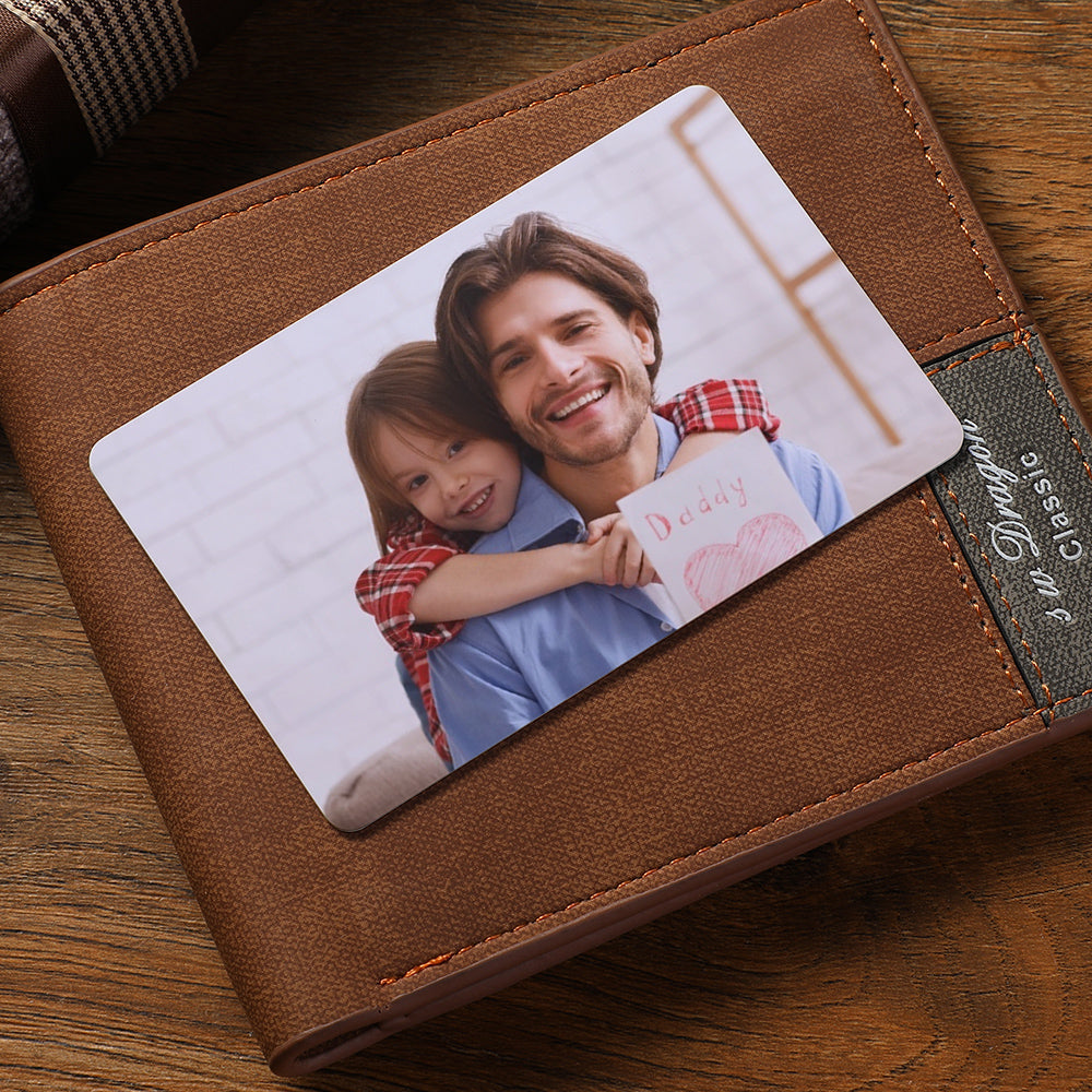 Personalized Wallet Insert Photo Card Stainless Steel Wallet Insert Card 9