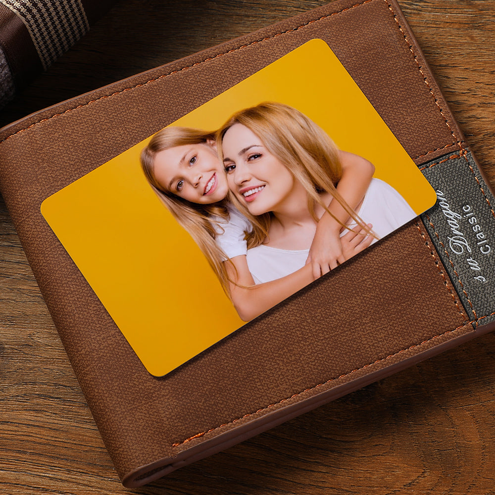 Personalized Wallet Insert Photo Card Stainless Steel Wallet Insert Card 12