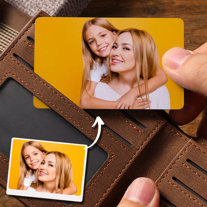 Personalized Wallet Insert Photo Card Stainless Steel Wallet Insert Card 15