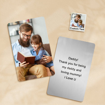 Personalized Wallet Insert Photo Card Stainless Steel Wallet Insert Card 5