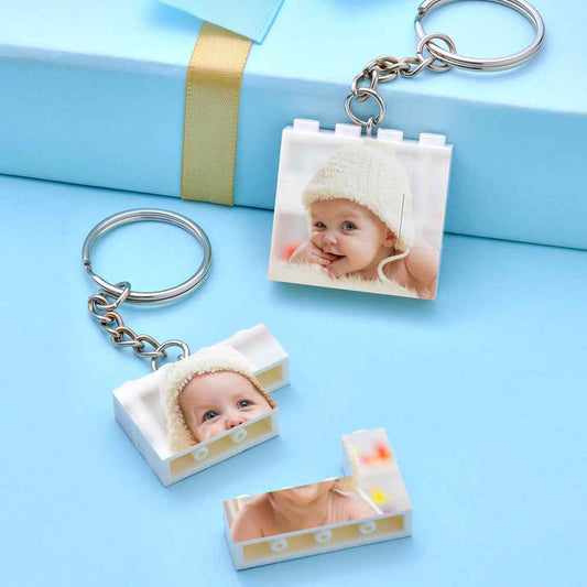 Custom Photo Building Block Keychain – Personalized Photo Gift