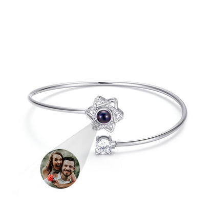 Custom Projection Bracelet Personalized Photo Bracelet Heart Jewelry Gift for Her