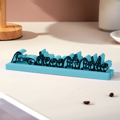 Personalized Sign Language Desk Name Plate – 3D Printed Interpreter & Teacher Gift