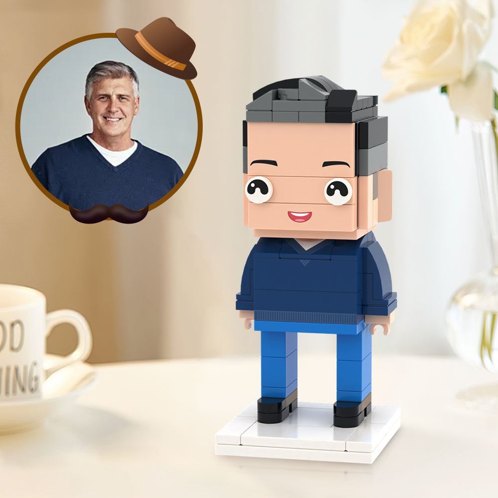 Full Body Custom 1 Person Brick Figure – Personalized Mini Brick