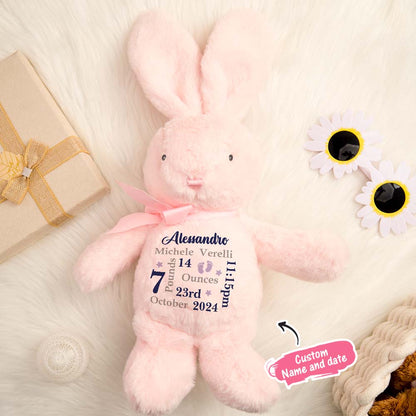 Personalized Bunny Rabbit Plush — Custom Name Gift for Baby & Kids