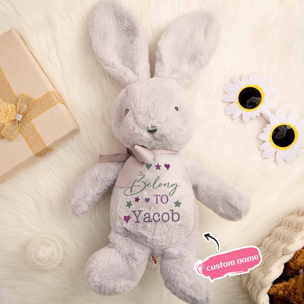 Personalized Bunny Rabbit Plush — Custom Name Gift for Baby & Kids