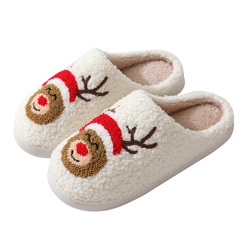 MadeMine Christmas gingerbread man slippers featuring Santa Claus design, cozy cotton slippers for festive home comfort.