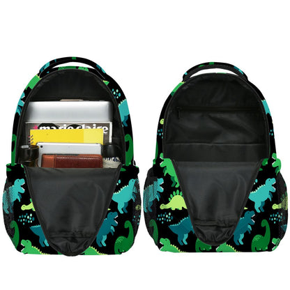 MadeMine dinosaur kids backpack with colorful design, lightweight school bag for boys and girls, suitable for school and outings.