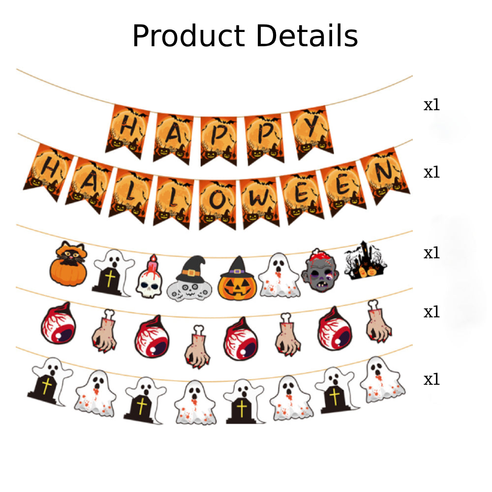 Pancartas de decoración para fiestas de Halloween, artículos para fiestas, regalos para fiestas de Halloween.