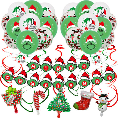 Kerstfeestballonnenset met banner voor feestdecoratiebenodigdheden