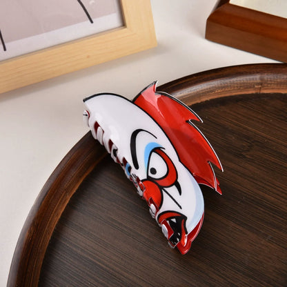 Halloween Clown Ghost Face Hair Clip Back Of The Head Hair Clip Shark Hair Clip Headdress Hairpin Ladies Halloween Gift