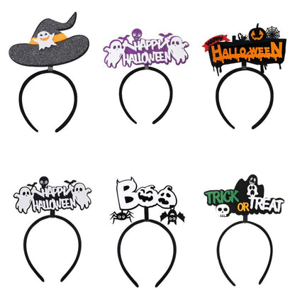 6 Diademas de Halloween, Aros para el Pelo de Halloween para Suministros de Fiesta, Decoración de Cosplay