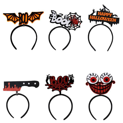 6 Diademas de Halloween, Aros para el Pelo de Halloween para Suministros de Fiesta, Decoración de Cosplay