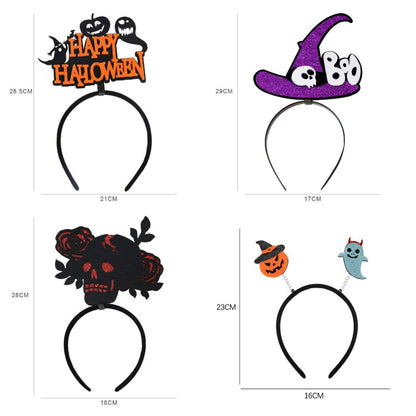 6 Diademas de Halloween, Aros para el Pelo de Halloween para Suministros de Fiesta, Decoración de Cosplay