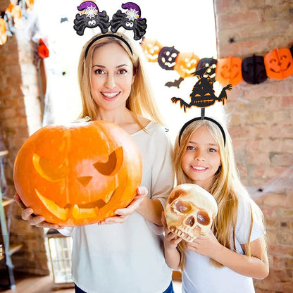 6 Diademas de Halloween, Aros para el Pelo de Halloween para Suministros de Fiesta, Decoración de Cosplay
