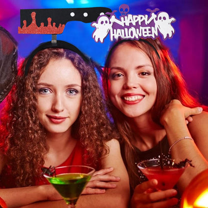 6 Diademas de Halloween, Aros para el Pelo de Halloween para Suministros de Fiesta, Decoración de Cosplay