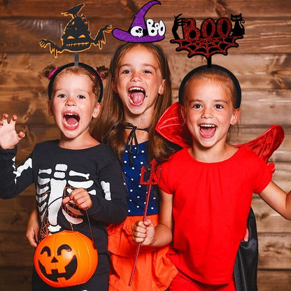 6 Diademas de Halloween, Aros para el Pelo de Halloween para Suministros de Fiesta, Decoración de Cosplay