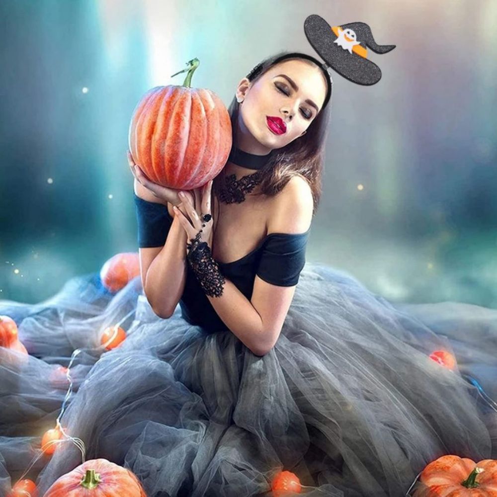 6 Diademas de Halloween, Aros para el Pelo de Halloween para Suministros de Fiesta, Decoración de Cosplay