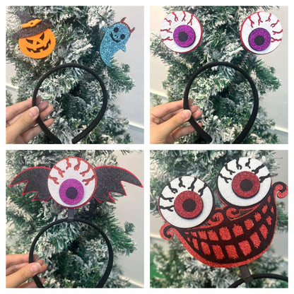 6 Diademas de Halloween, Aros para el Pelo de Halloween para Suministros de Fiesta, Decoración de Cosplay