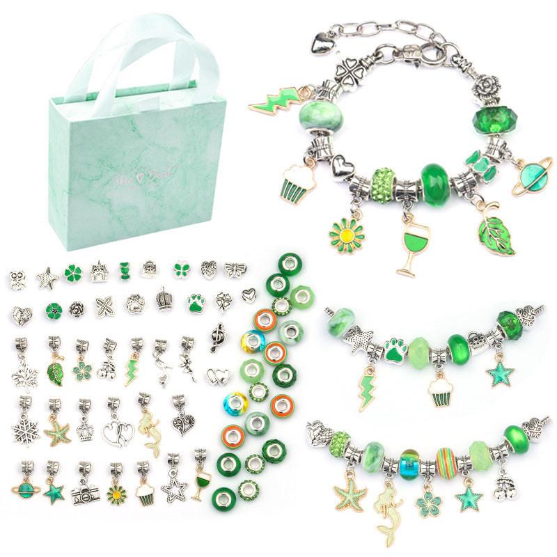 DIY Bracelet Making Kit with Beads Colorful Bracelets Set with Gift Box Gift for Girls
