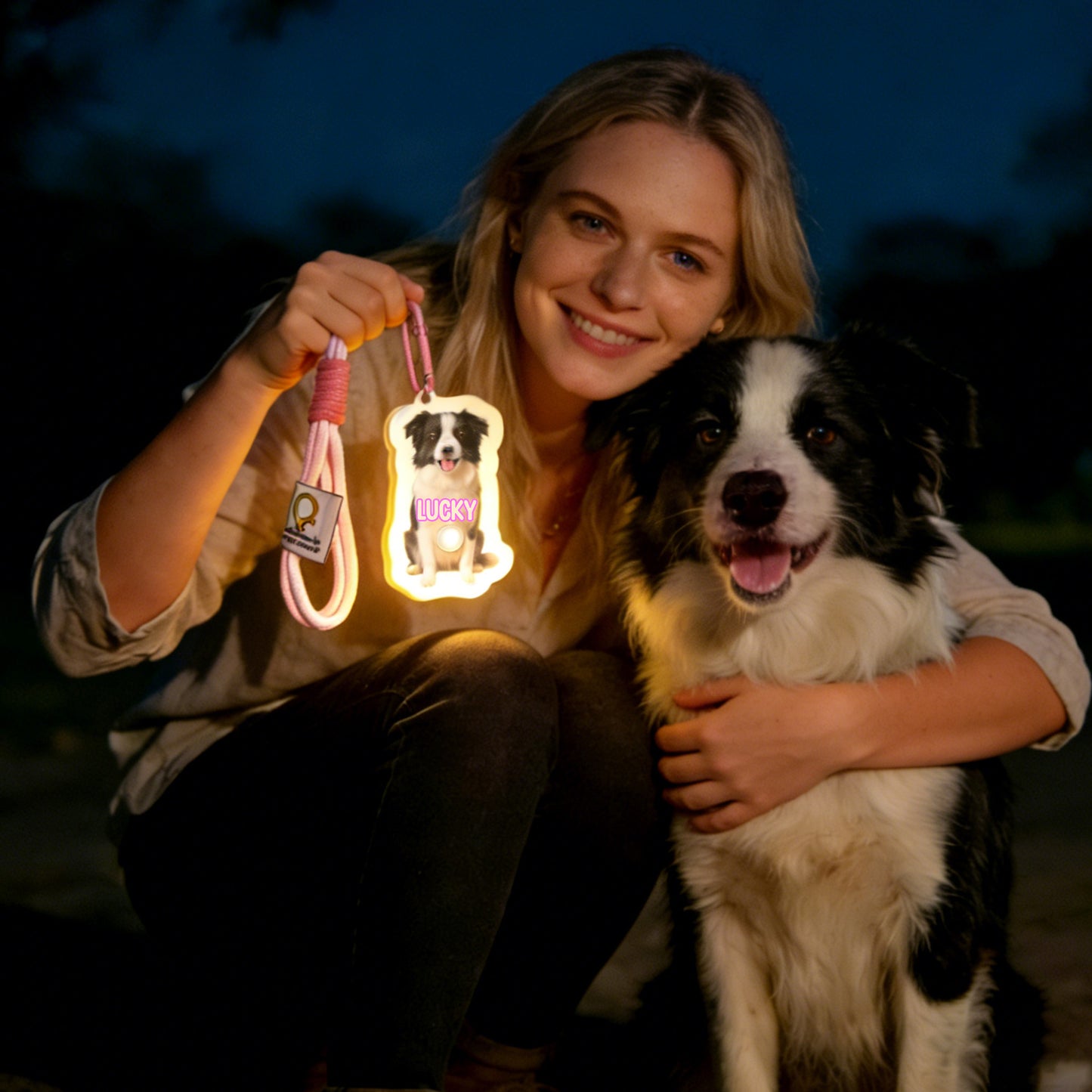 Personalized pet motion sensor wall lamp with custom cat and dog photo night light, ideal for pet lovers and home decor.
