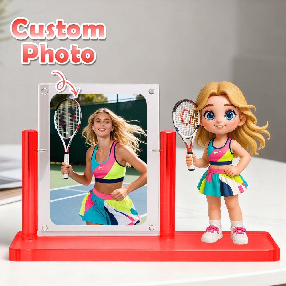Custom 3D mini figure of a person made from eco-resin, detailed keepsake sculpture by MadeMine.