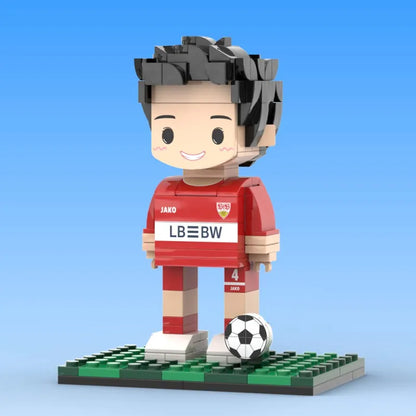 Full Body Customized 1 Person Brick Figures Football Theme Gift Birthday Gift Valentines Gift for Football Player