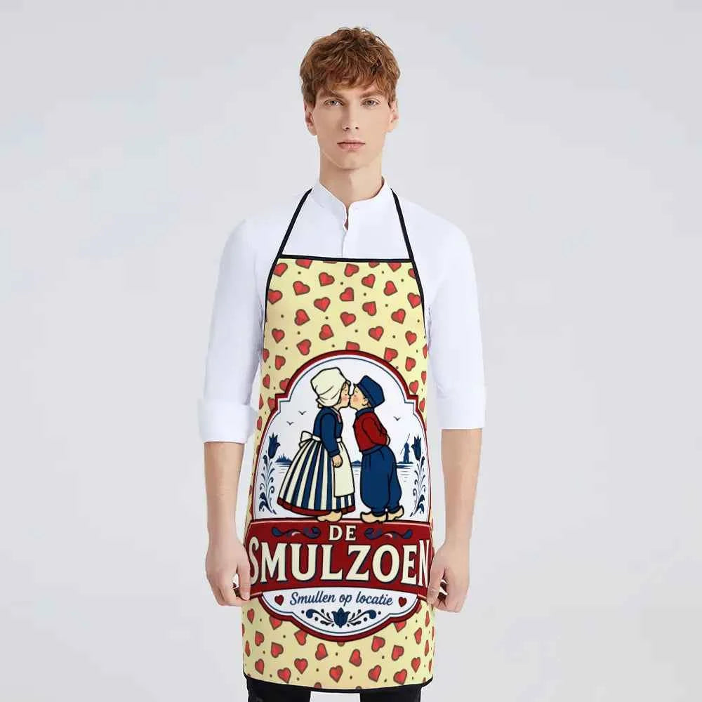 MadeMine Square Edge Kitchen Apron by Smulzoen, featuring a stylish square-edged design and adjustable neck strap.