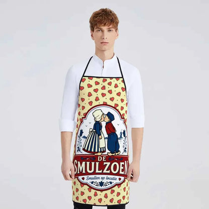 MadeMine Square Edge Kitchen Apron by Smulzoen, featuring a stylish square-edged design and adjustable neck strap.