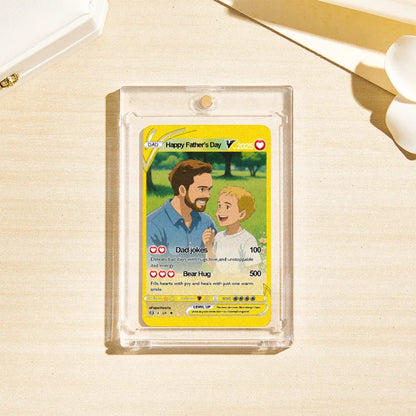 Custom Father's Day Poke Card from MadeMine featuring a personalized design for dad, perfect as a Father's Day gift.