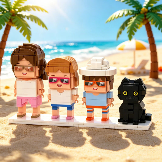Custom 3 People Fully Body People With Cat