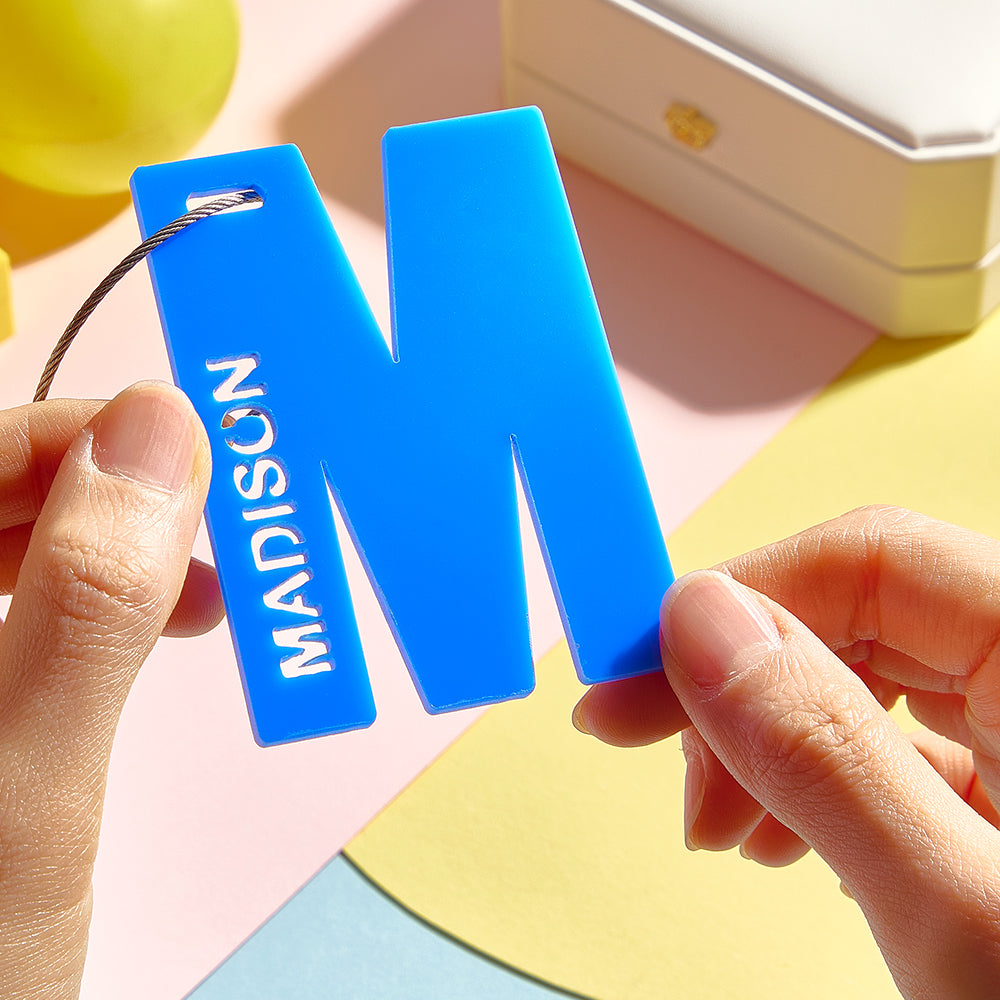 Personalized Acrylic Name Tag – Custom Backpack & Luggage Tag Back to School
